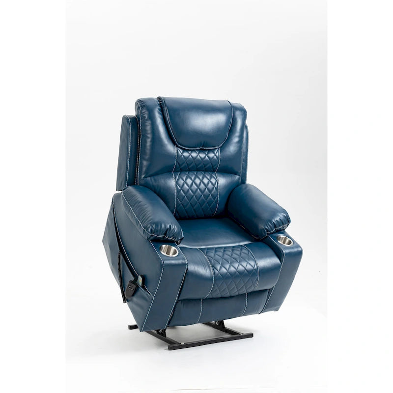 Oversized Power Lift Recliner Chair 180-Degree Flat Lay Dual OKIN Motor 400 lb Capacity