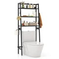 3-Tier Over The Toilet Storage Shelf with Hooks