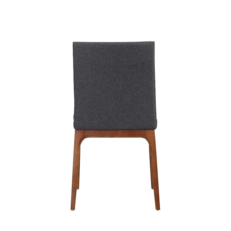 Recycled Leather Dining Chair with Steel Frame Set of 2