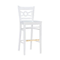 Solid Beechwood Bar Stool Set of 2 White