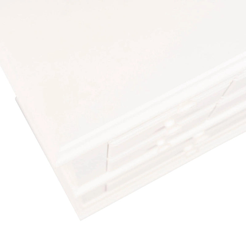 Tall Lingerie Chest of Drawers in Oyster White with Wood Knob Hardware