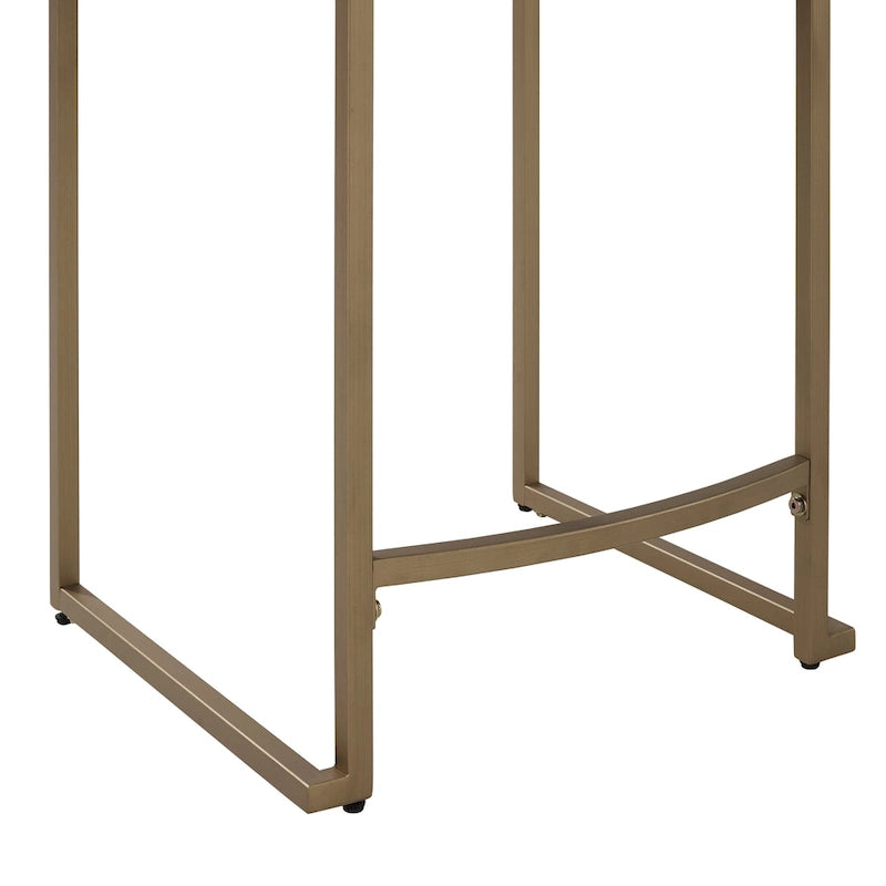 Velvet Counter Stool Set of 2 with Gold Steel Frame