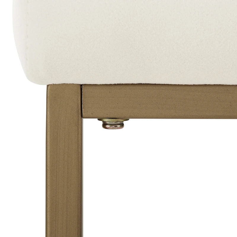 Velvet Counter Stool Set of 2 with Gold Steel Frame