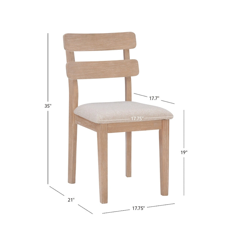 Solid Wood Farmhouse Dining Side Chair Set of 2