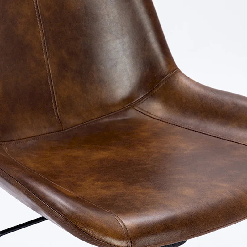 Faux Leather Task Chair with Air Lift 360-Degree Swivel and Adjustable Height