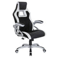 Bonded Leather Mesh Gaming Chair with Adjustable Arms