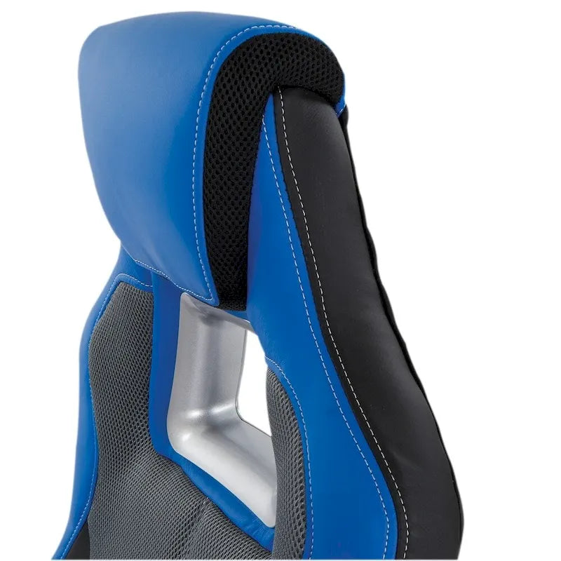 Bonded Leather Mesh Gaming Chair with Adjustable Arms