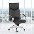 High Back Executive Leather Office Chair with Lumbar Support