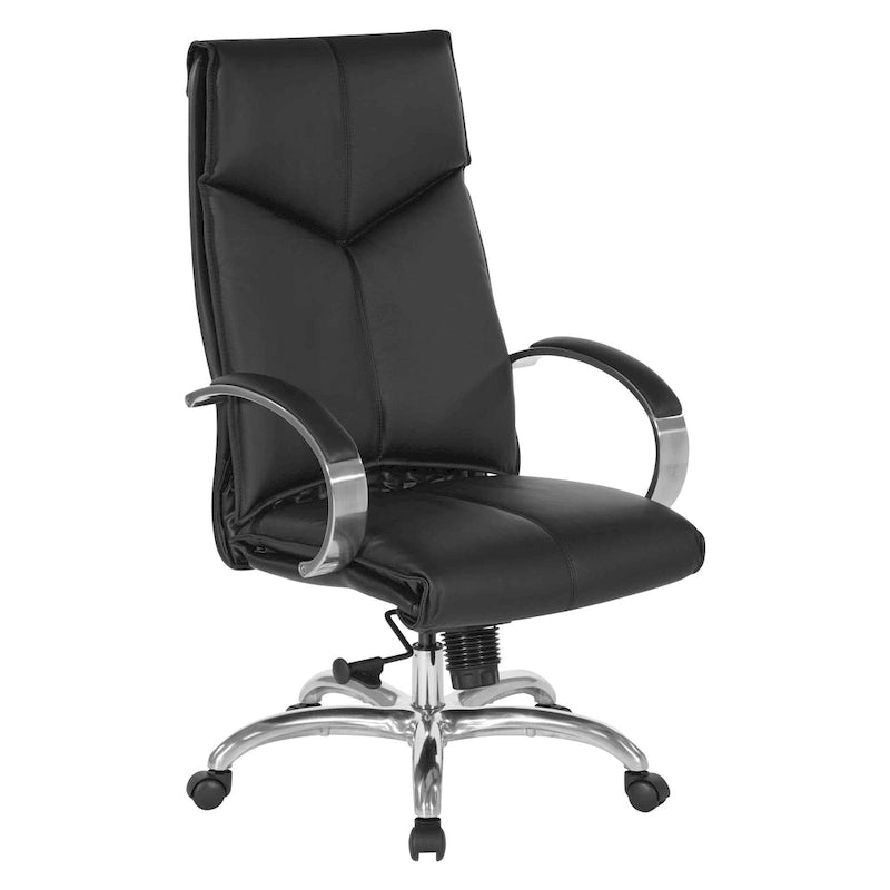 High Back Executive Leather Office Chair with Lumbar Support