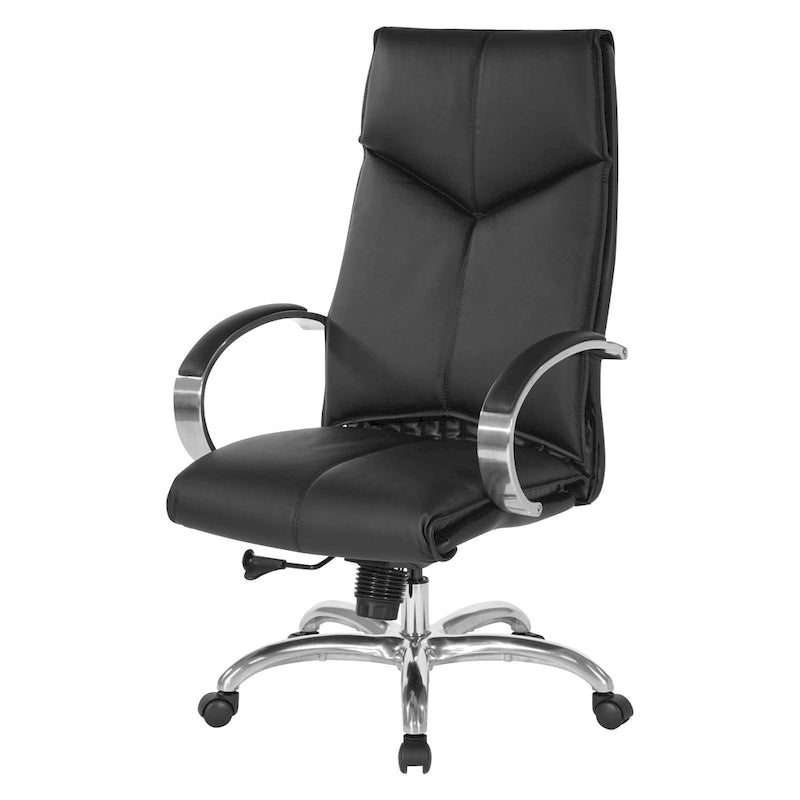 High Back Executive Leather Office Chair with Lumbar Support