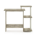 Home Laptop Desk with 3 Open Storage Shelves