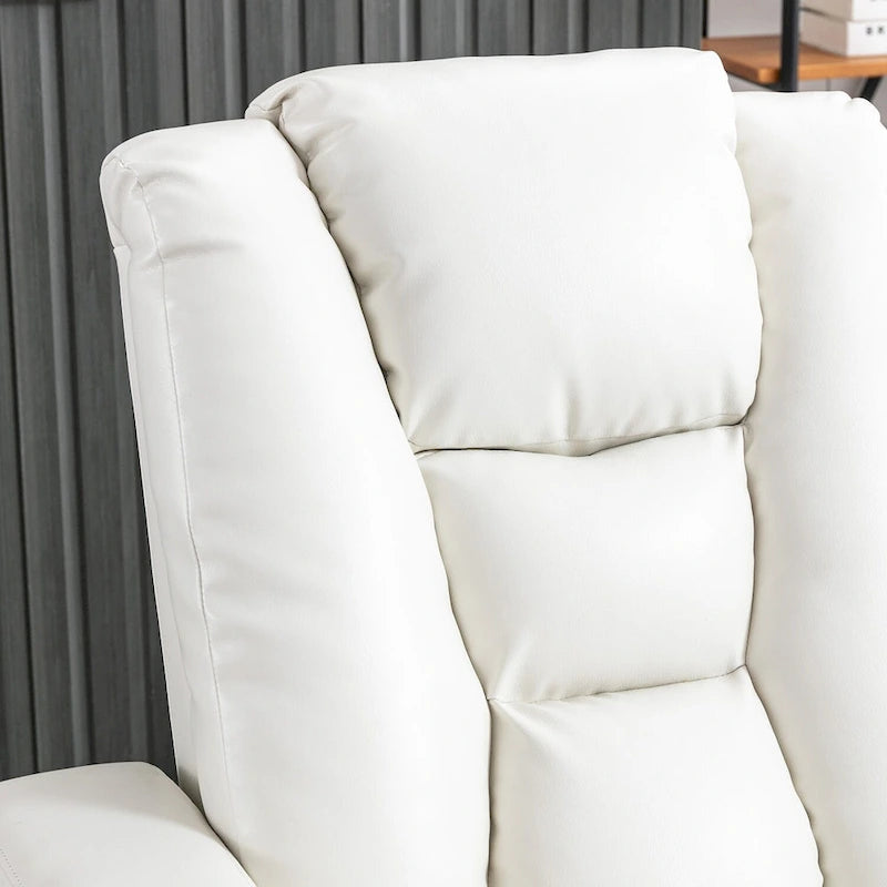 Power Recliner Chair with USB Ports and Cup Holders Faux Leather