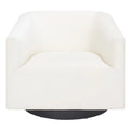 Velvet Swivel Accent Chair with Black Swivel Base