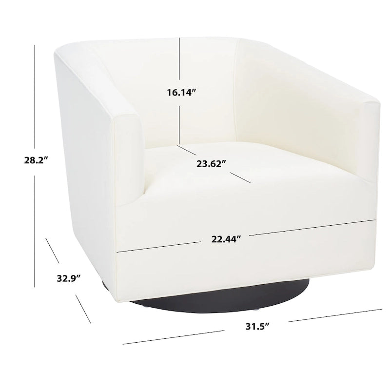 Velvet Swivel Accent Chair with Black Swivel Base