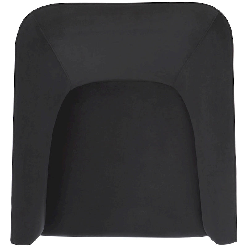 Velvet Swivel Accent Chair with Black Swivel Base