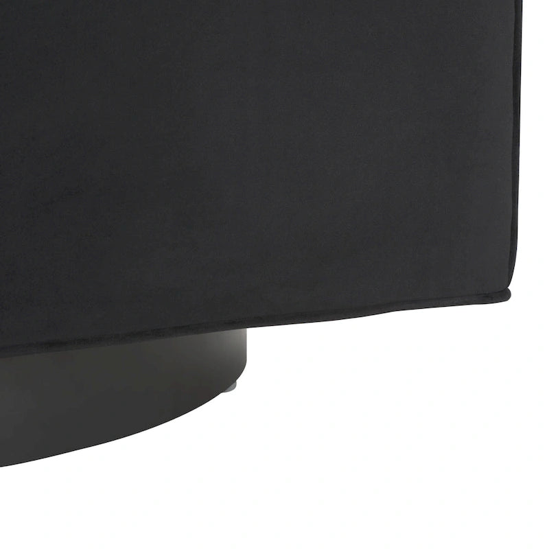 Velvet Swivel Accent Chair with Black Swivel Base