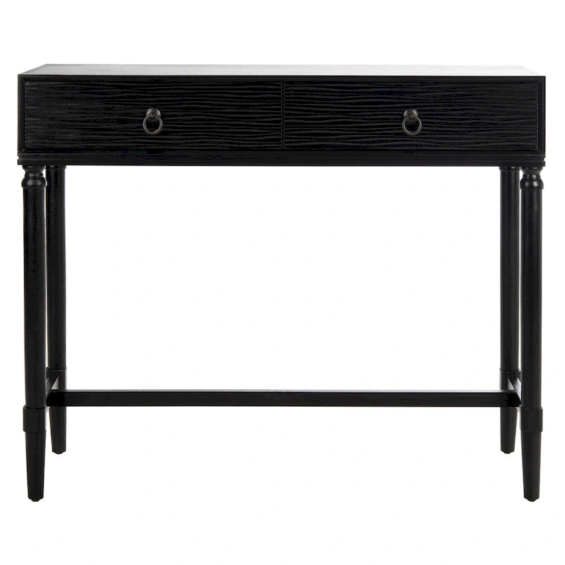 French Country Console Table with 2 Drawers and Carved Accents 36 Inch