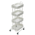4-Tier Metal Rolling Utility Cart with Wheels 17.7x13.7x42.9 Inch
