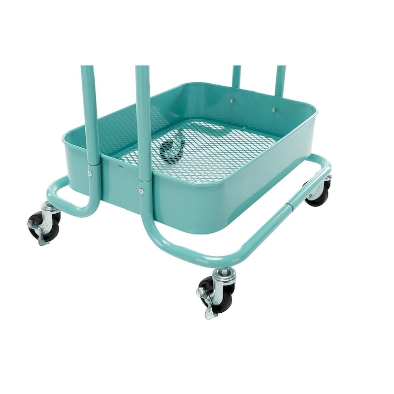 4-Tier Metal Rolling Utility Cart with Wheels 17.7x13.7x42.9 Inch