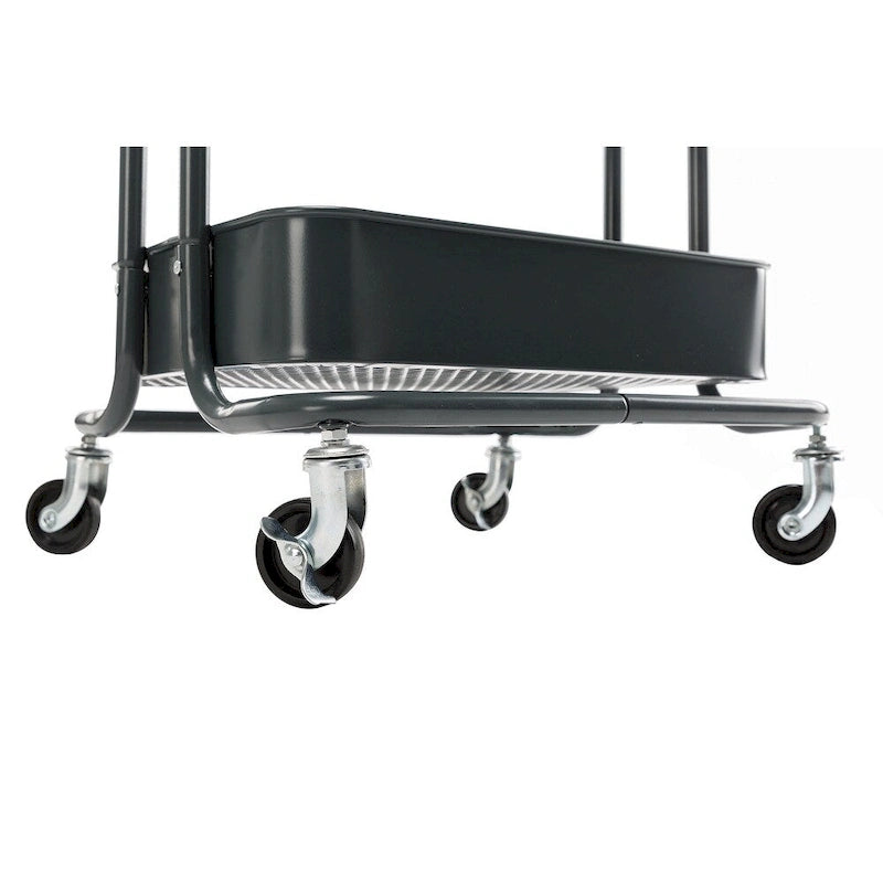 4-Tier Metal Rolling Utility Cart with Wheels 17.7x13.7x42.9 Inch