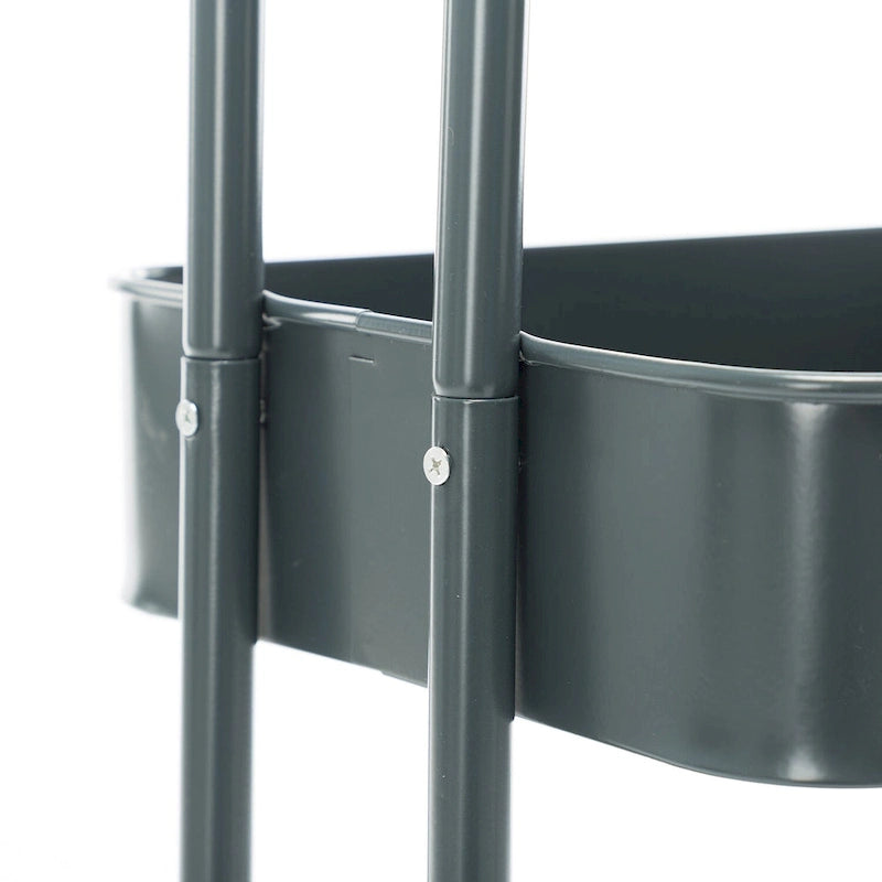 4-Tier Metal Rolling Utility Cart with Wheels 17.7x13.7x42.9 Inch