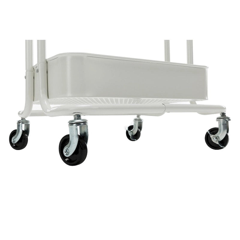 4-Tier Metal Rolling Utility Cart with Wheels 17.7x13.7x42.9 Inch