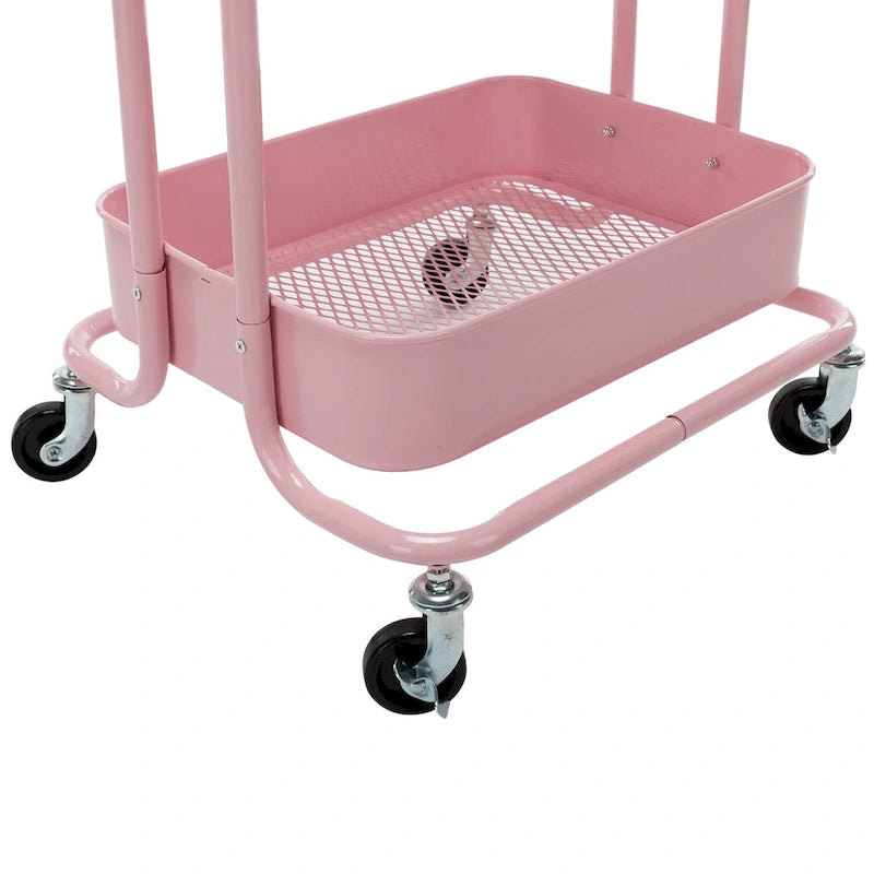 4-Tier Metal Rolling Utility Cart with Wheels 17.7x13.7x42.9 Inch