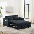 3-in-1 Convertible Velvet Sofa Bed with Pullout Trundle and Adjustable Backrest 54 Inch