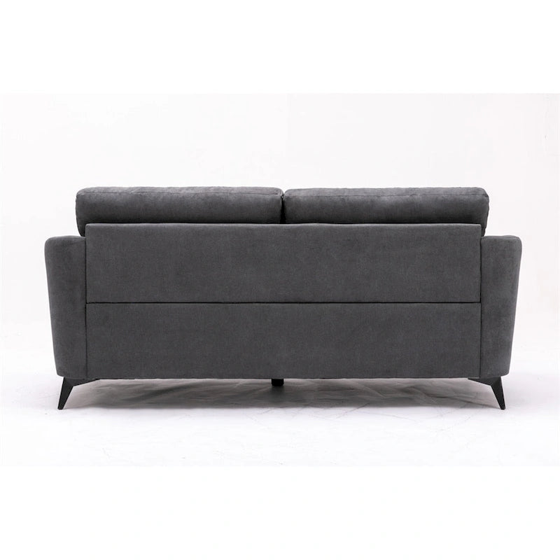 3-Piece Velvet Tufted Living Room Set Sofa Loveseat and Chair with Black Metal Legs