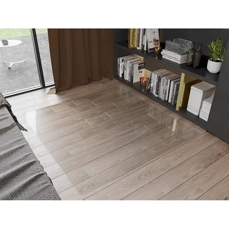 Tempered Glass Office Chair Mat for Hardwood Floor 46x55 Inch