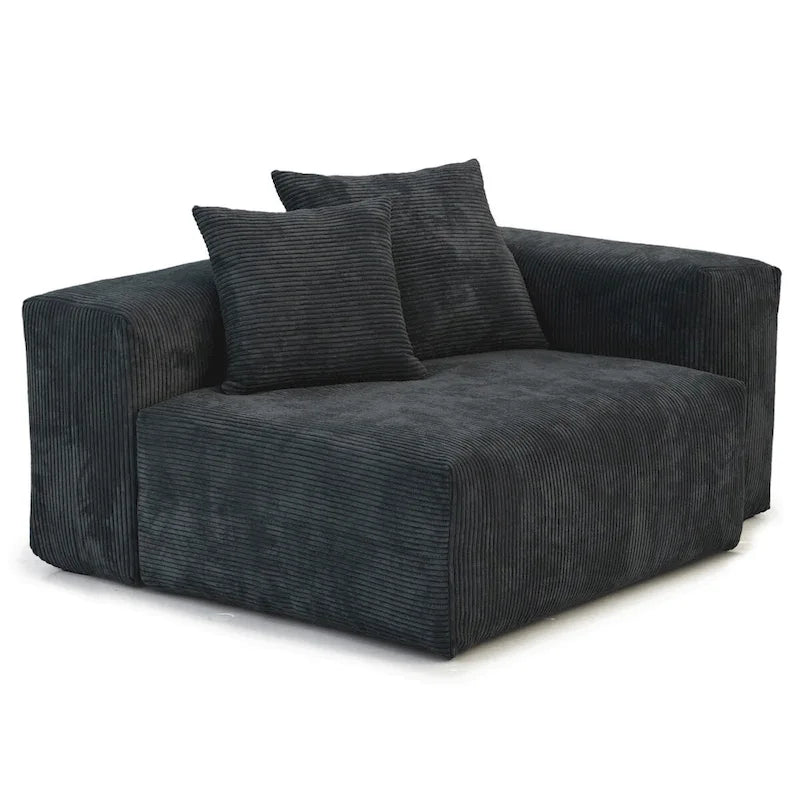 4-Seat Modular Corduroy Sectional Sofa Free Combination