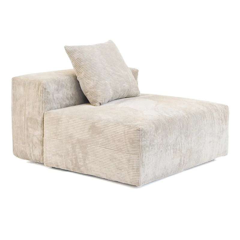4-Seat Modular Corduroy Sectional Sofa Free Combination