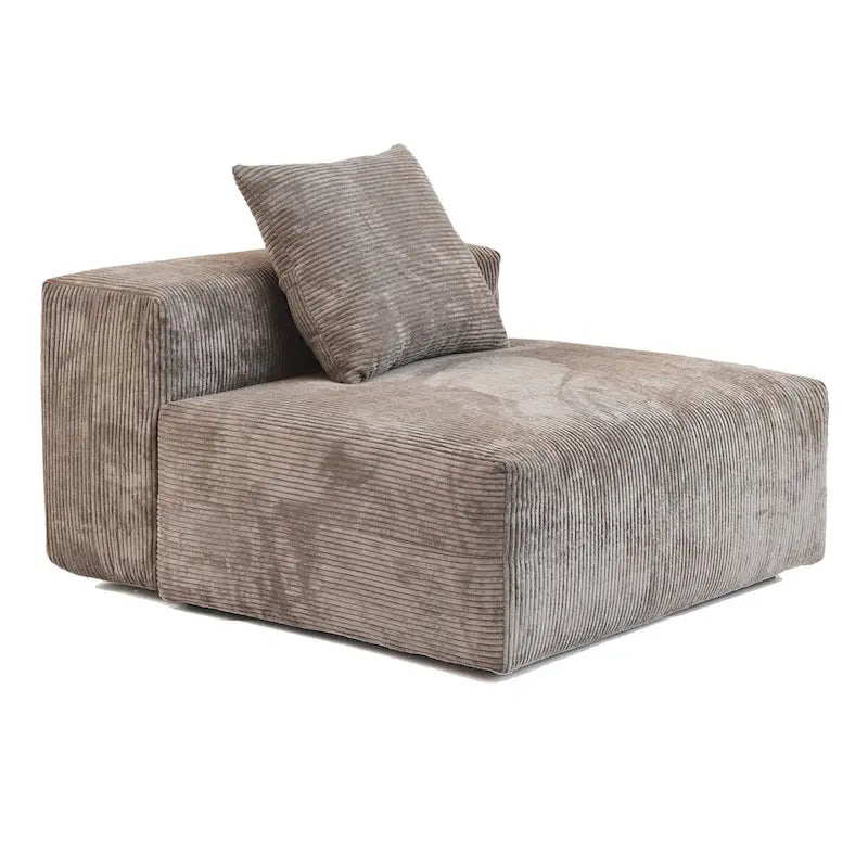 4-Seat Modular Corduroy Sectional Sofa Free Combination