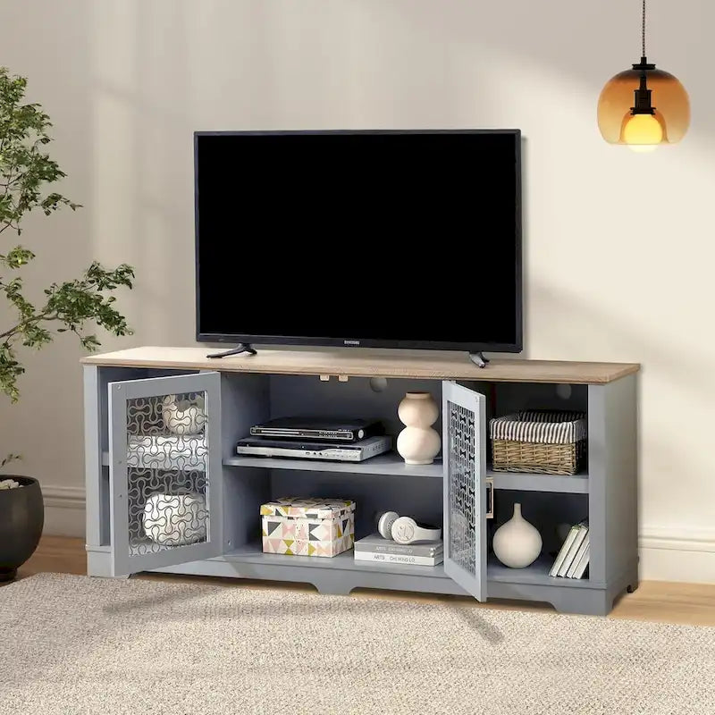 Modern Farmhouse TV Media Stand for TVs up to 70 Inch
