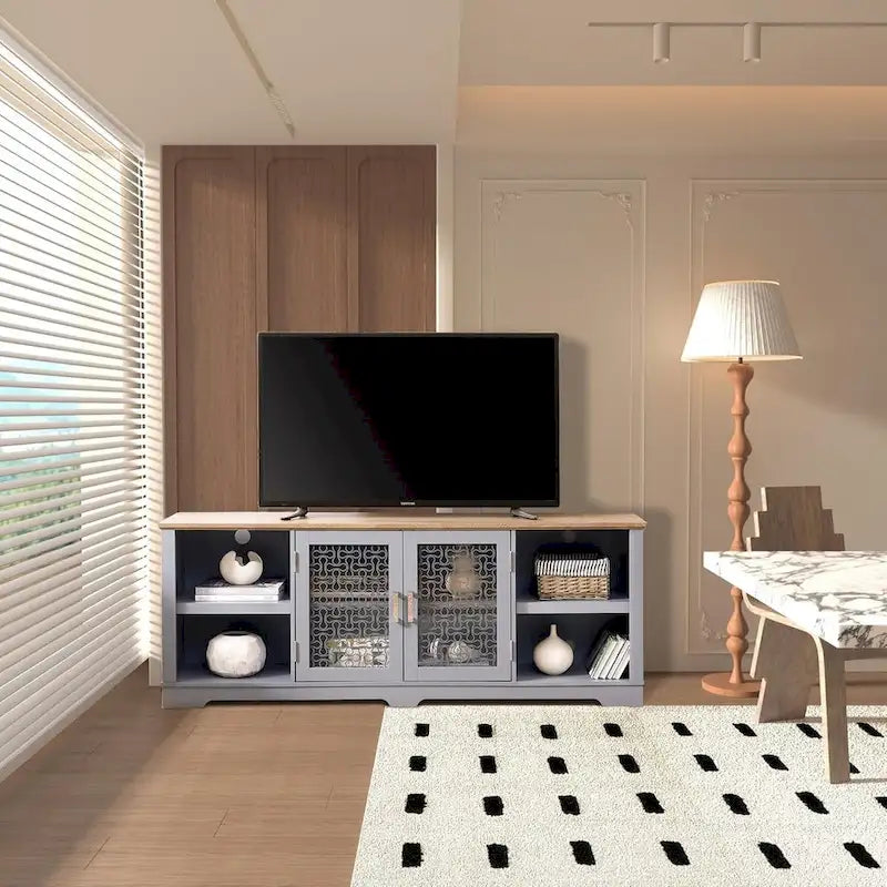 Modern Farmhouse TV Media Stand for TVs up to 70 Inch