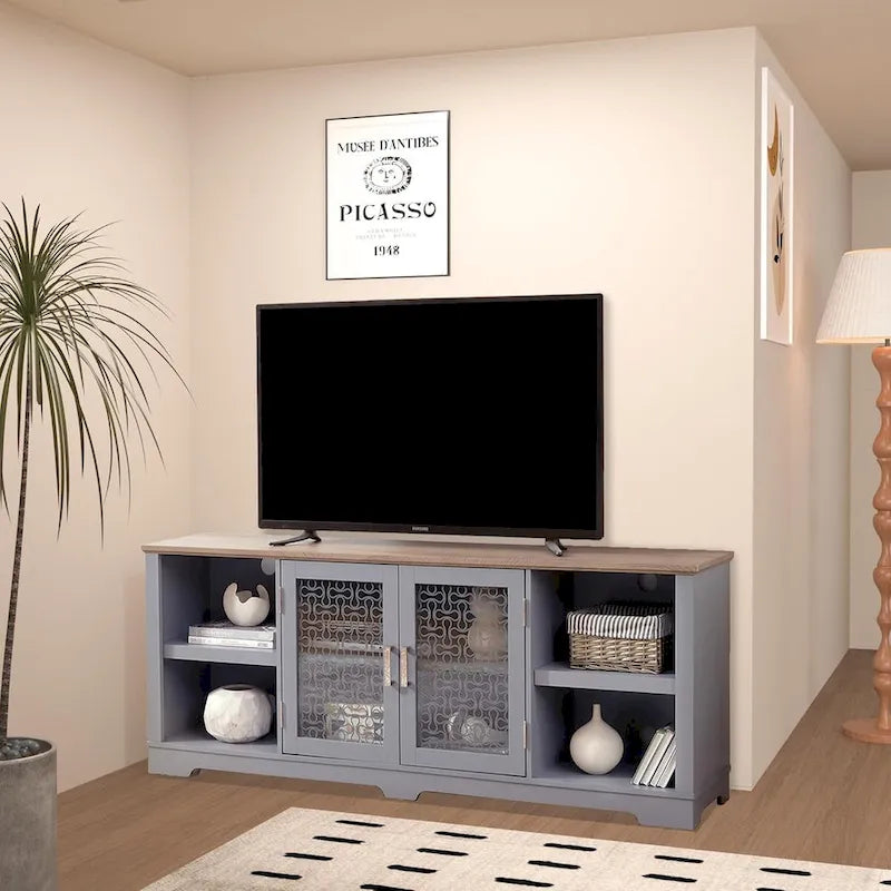 Modern Farmhouse TV Media Stand for TVs up to 70 Inch