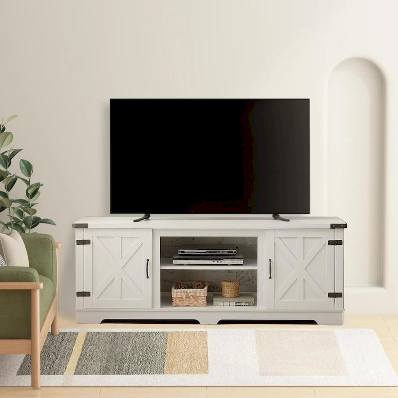 Modern Farmhouse TV Media Stand for TVs up to 70 Inch