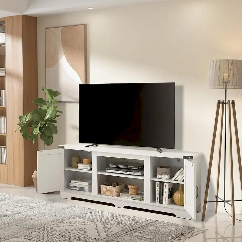 Modern Farmhouse TV Media Stand for TVs up to 70 Inch