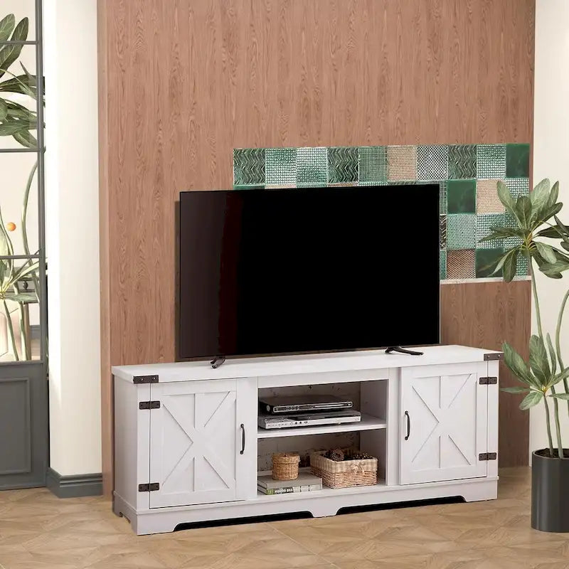Modern Farmhouse TV Media Stand for TVs up to 70 Inch