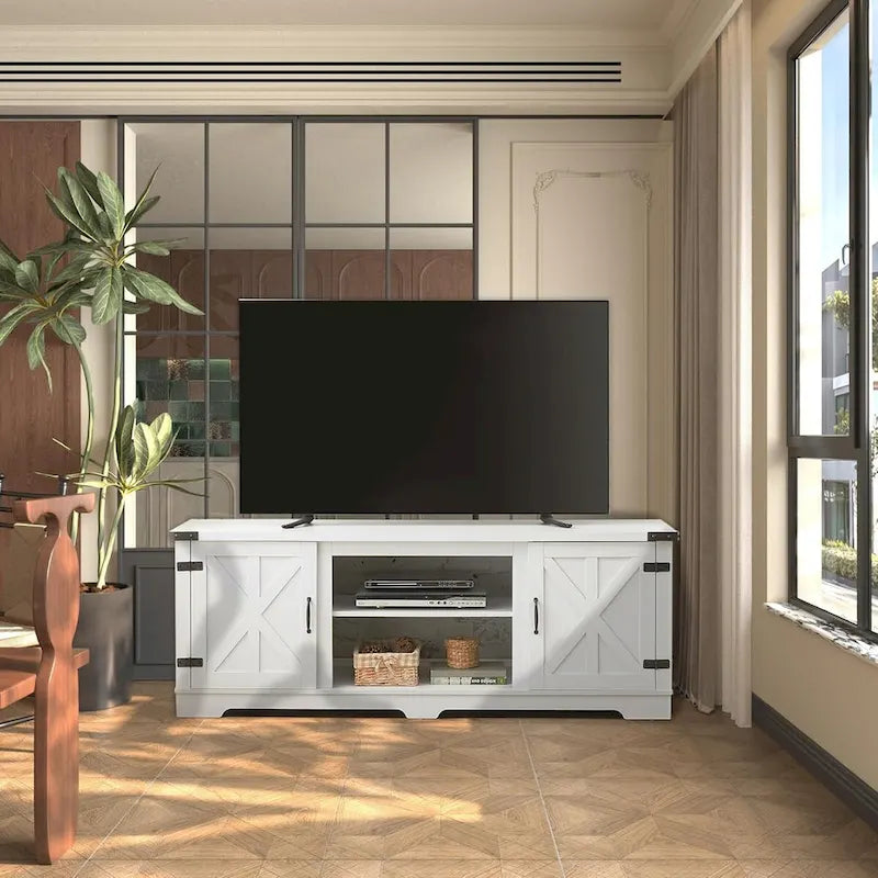 Modern Farmhouse TV Media Stand for TVs up to 70 Inch