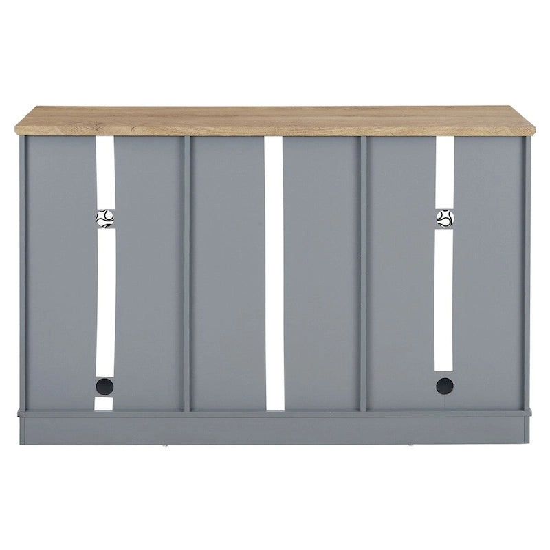 Farmhouse Buffet Sideboard Cabinet with Drawers Glass Doors and Wine Storage