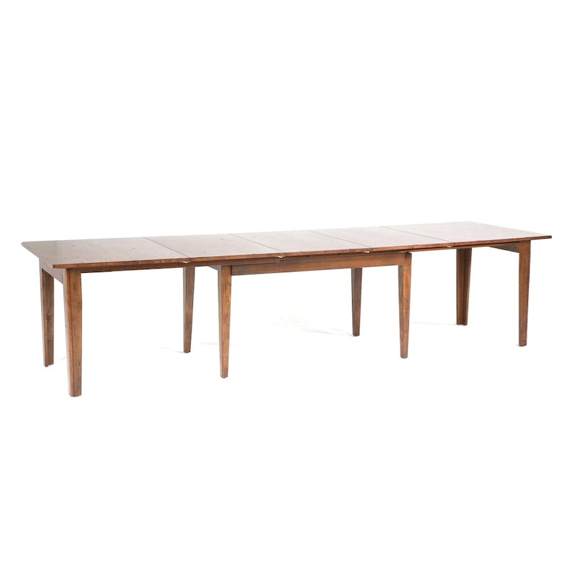 7-Piece Solid Rubberwood Extendable Dining Table Set with 6 Ladder-Back Chairs