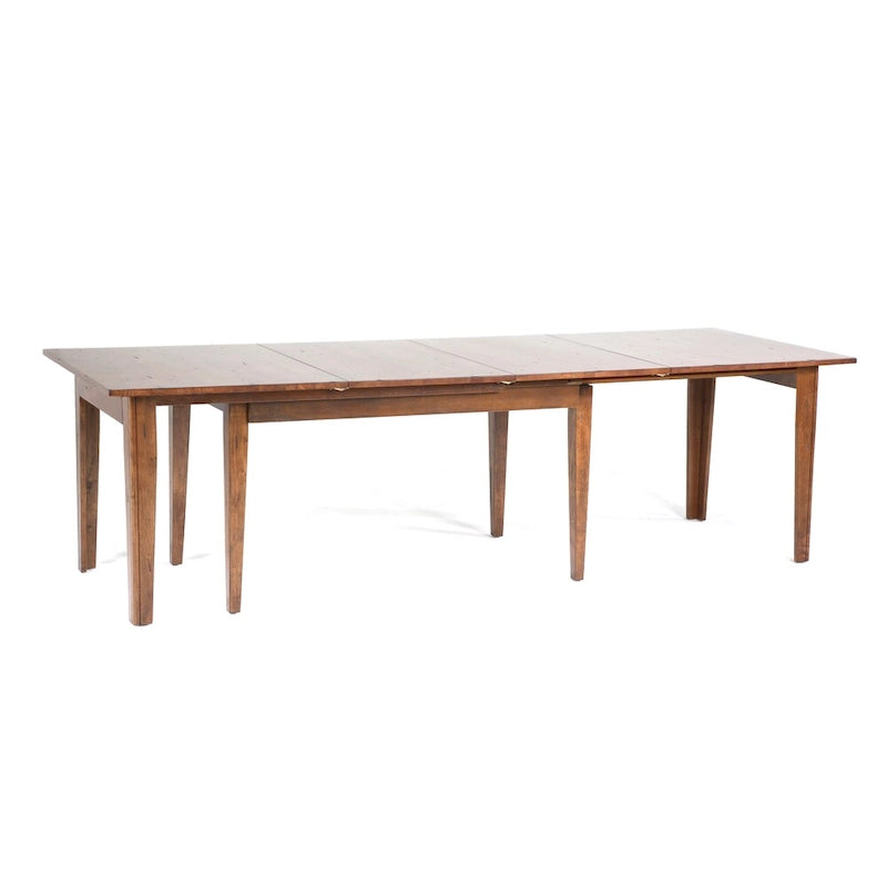 7-Piece Solid Rubberwood Extendable Dining Table Set with 6 Ladder-Back Chairs
