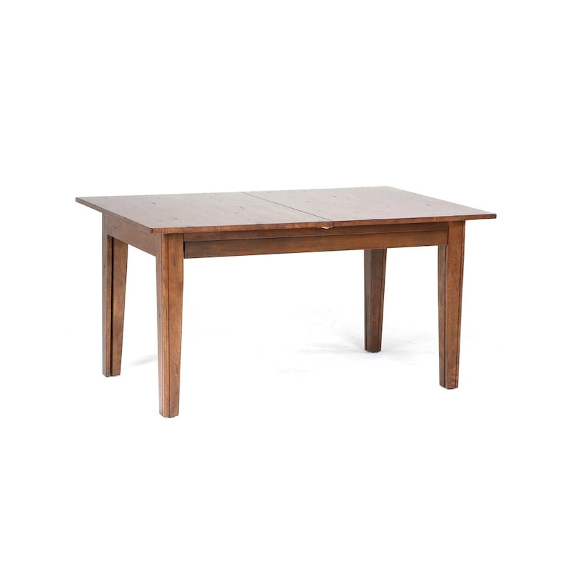 7-Piece Solid Rubberwood Extendable Dining Table Set with 6 Ladder-Back Chairs