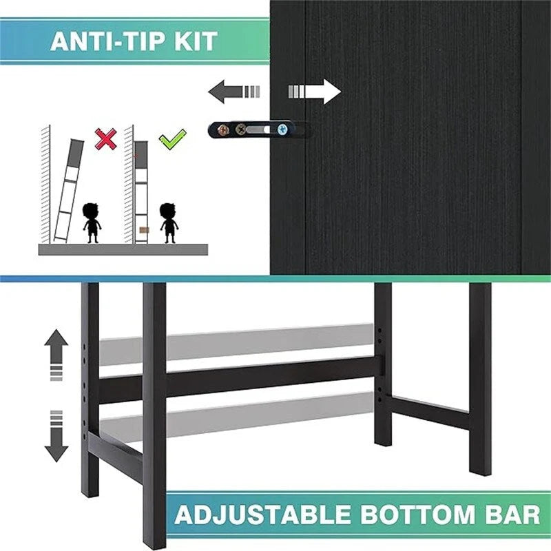 Over-Toilet Bamboo Bathroom Storage Cabinet with Adjustable Shelves 25x69 Inch
