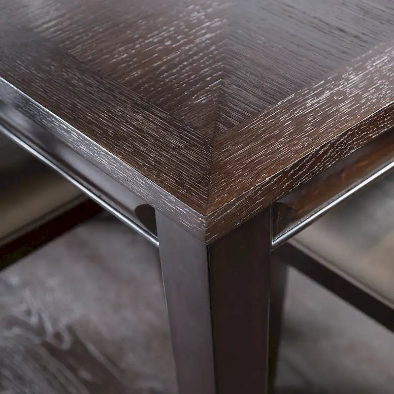 Extendable Dining Table 72 to 90 Inch with 18-Inch Leaf Oak Veneer