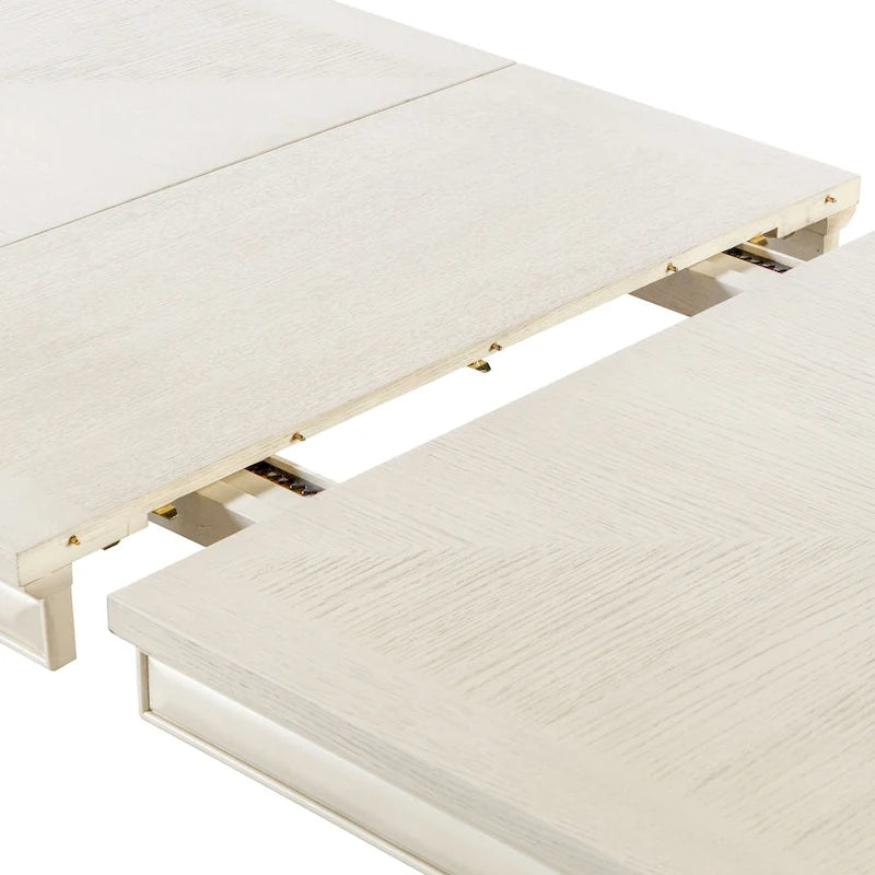 Extendable Dining Table 72 to 90 Inch with 18-Inch Leaf Oak Veneer