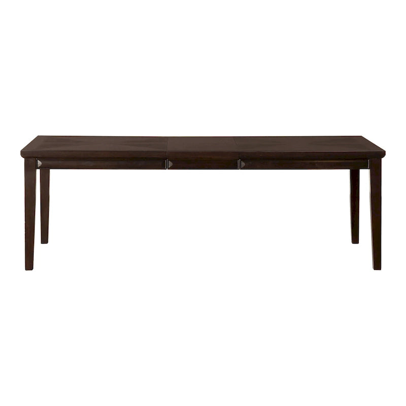 Extendable Dining Table 72 to 90 Inch with 18-Inch Leaf Oak Veneer