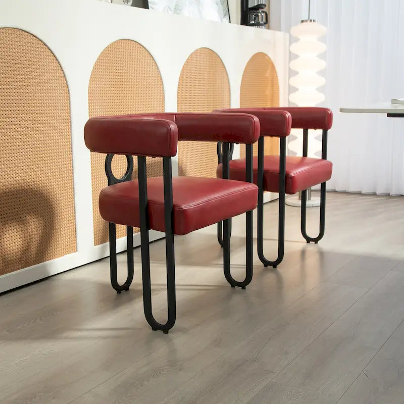 Upholstered Accent Dining Chair with Round Back Set of 2